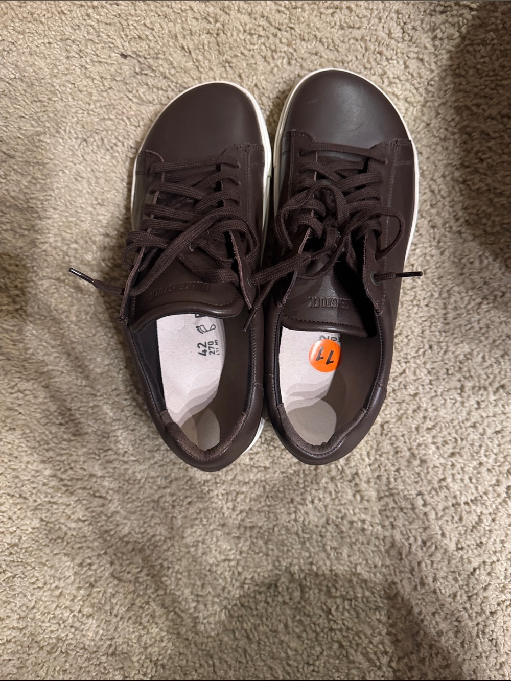 Birkenstock Men's Dark Brown Lace-Up Sneakers
